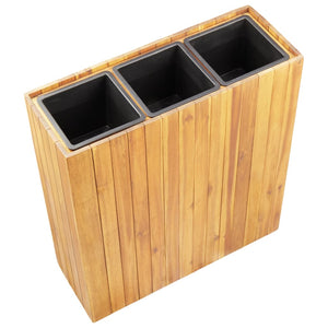 Galleria Design Garden Raised Bed with 3 Pots Solid Acacia Wood