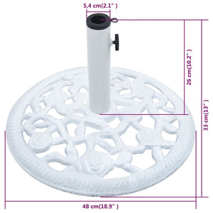 Galleria Design Umbrella Base White 12 kg 48 cm Cast Iron