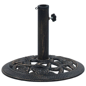 Galleria Design Umbrella Base Black and Bronze 9 kg 40 cm Cast Iron