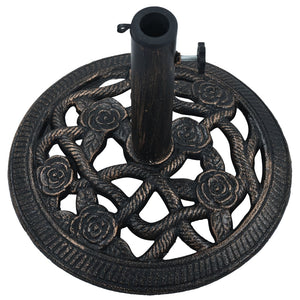 Galleria Design Umbrella Base Black and Bronze 9 kg 40 cm Cast Iron