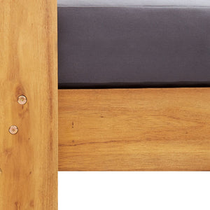 Galleria Design Garden Sofa Chair with Cushion Dark Grey Solid Acacia Wood