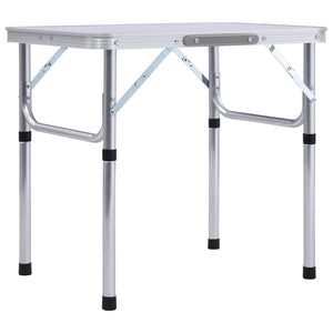 Galleria Design Folding Camping Table White Aluminium 60x45 cm