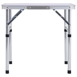Galleria Design Folding Camping Table White Aluminium 60x45 cm