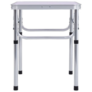 Galleria Design Folding Camping Table White Aluminium 60x45 cm