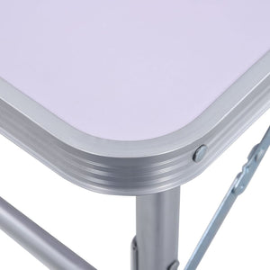 Galleria Design Folding Camping Table White Aluminium 60x45 cm