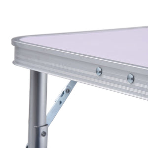 Galleria Design Folding Camping Table White Aluminium 60x45 cm