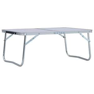 Galleria Design Folding Camping Table White Aluminium 60x45 cm