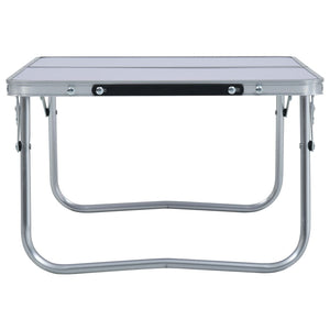 Galleria Design Folding Camping Table White Aluminium 60x45 cm