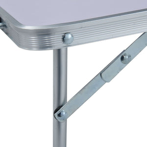 Galleria Design Folding Camping Table White Aluminium 60x45 cm