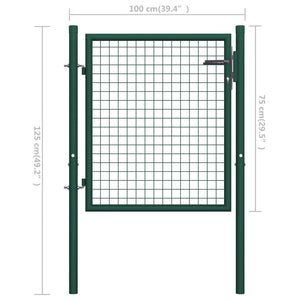 Galleria Design Fence Gate Steel 100x75 cm Green