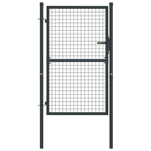 Galleria Design Mesh Garden Gate Galvanised Steel 100x125 cm Grey