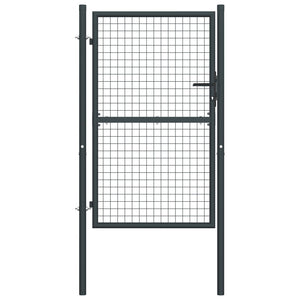 Galleria Design Mesh Garden Gate Galvanised Steel 100x150 cm Grey