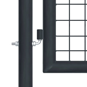 Galleria Design Mesh Garden Gate Galvanised Steel 100x150 cm Grey