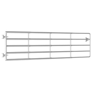 Galleria Design 5 Bar Field Gate Steel (115-300)x90 cm Silver