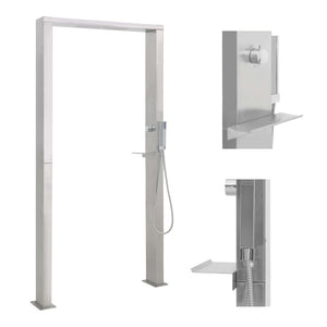 Galleria Design Outdoor Shower Stainless Steel Double Jets
