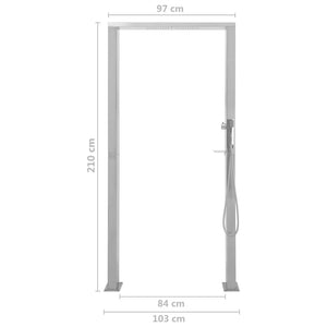 Galleria Design Outdoor Shower Stainless Steel Double Jets