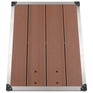 Galleria Design Outdoor Shower Tray WPC Stainless Steel 80x62 cm Brown