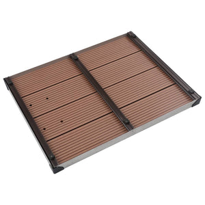 Galleria Design Outdoor Shower Tray WPC Stainless Steel 80x62 cm Brown
