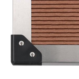 Galleria Design Outdoor Shower Tray WPC Stainless Steel 80x62 cm Brown