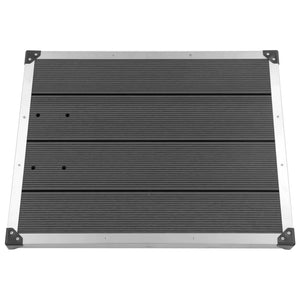 Galleria Design Outdoor Shower Tray WPC Stainless Steel 80x62 cm Grey