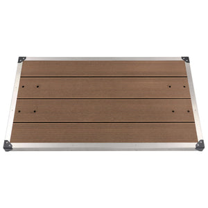 Galleria Design Outdoor Shower Tray WPC Stainless Steel 110x62 cm Brown