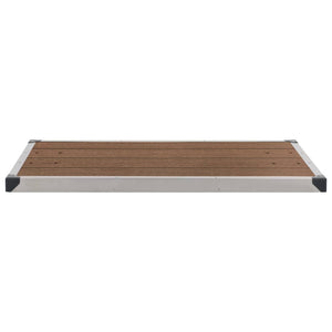 Galleria Design Outdoor Shower Tray WPC Stainless Steel 110x62 cm Brown