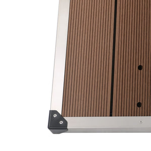 Galleria Design Outdoor Shower Tray WPC Stainless Steel 110x62 cm Brown