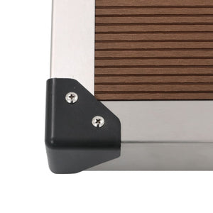 Galleria Design Outdoor Shower Tray WPC Stainless Steel 110x62 cm Brown