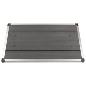 Galleria Design Outdoor Shower Tray WPC Stainless Steel 110x62 cm Grey