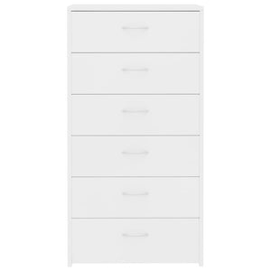 Galleria Design Sideboard with 6 Drawers White 50x34x96 cm Engineered Wood