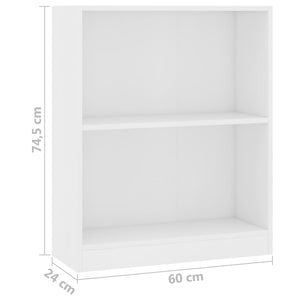 Galleria Design Bookshelf White 60x24x76 cm Engineered Wood