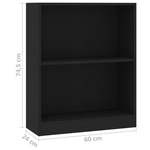 Galleria Design Bookshelf Black 60x24x76 cm Engineered Wood