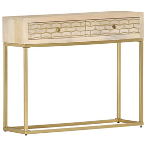 Galleria Design Console Table Gold 90x30x75 cm Solid Mango Wood