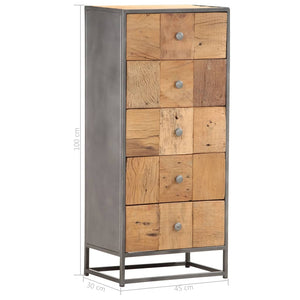 Galleria Design Drawer Cabinet 45x30x100 cm Solid Reclaimed Wood