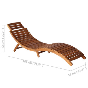 Galleria Design 3 Piece Sunlounger with Tea Table Solid Acacia Wood