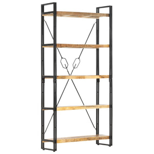 Galleria Design 5-Tier Bookcase 90x30x180 cm Solid Mango Wood