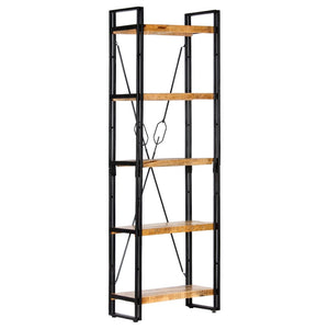 Galleria Design 5-Tier Bookcase 60x30x180 cm Solid Mango Wood