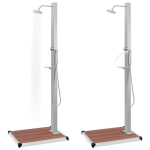 Galleria Design Outdoor Shower with Tray WPC Stainless Steel