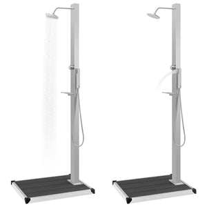 Galleria Design Outdoor Shower with Tray WPC Stainless Steel