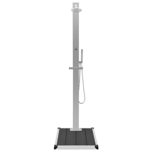 Galleria Design Outdoor Shower with Tray WPC Stainless Steel