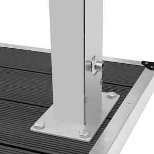 Galleria Design Outdoor Shower with Tray WPC Stainless Steel