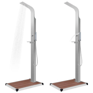 Galleria Design Outdoor Shower with Tray WPC Stainless Steel