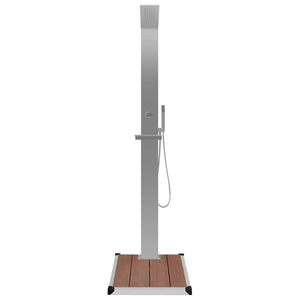 Galleria Design Outdoor Shower with Tray WPC Stainless Steel