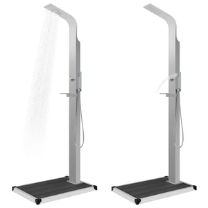 Galleria Design Outdoor Shower with Tray WPC Stainless Steel