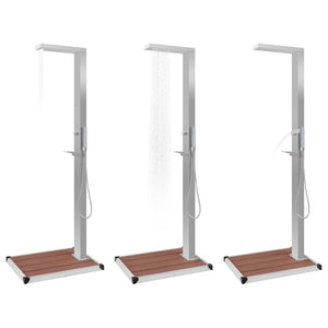 Galleria Design Outdoor Shower with Tray WPC Stainless Steel