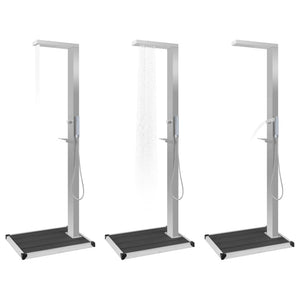 Galleria Design Outdoor Shower with Tray WPC Stainless Steel