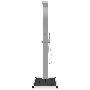 Galleria Design Outdoor Shower with Tray WPC Stainless Steel