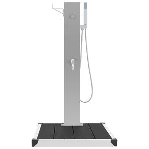 Galleria Design Outdoor Shower with Tray WPC Stainless Steel
