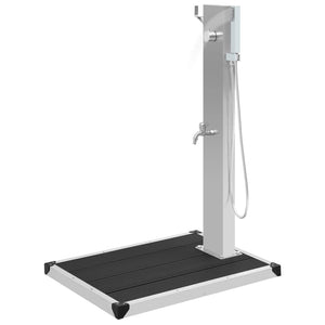 Galleria Design Outdoor Shower with Tray WPC Stainless Steel