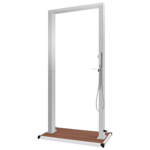 Galleria Design Outdoor Shower with Tray WPC Stainless Steel